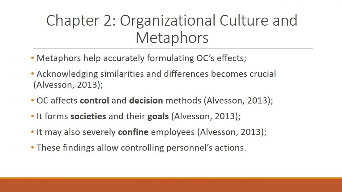 Organizational Culture and Metaphors
