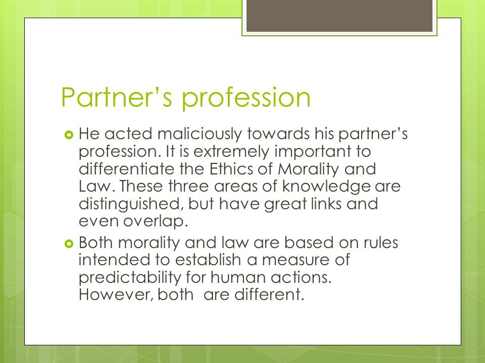 Partner’s profession