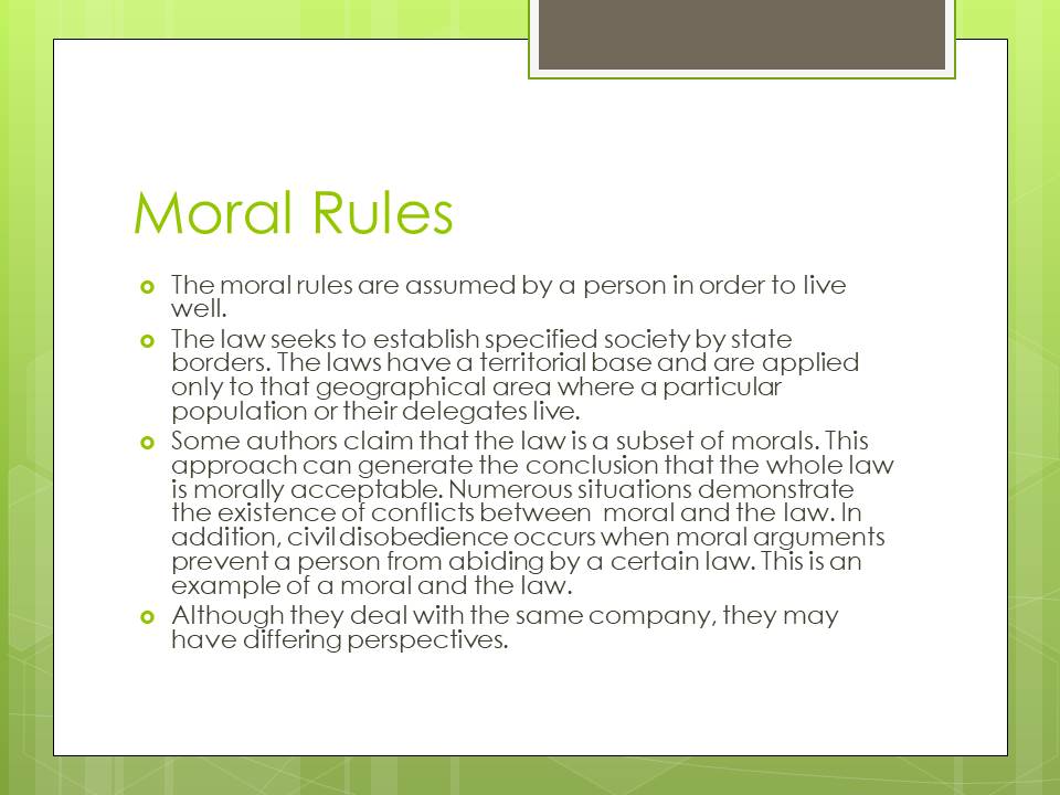 Moral Rules