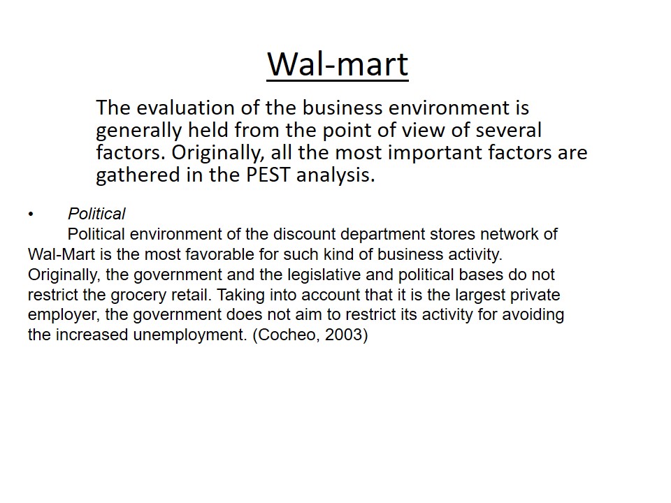 Walmart: PEST Analysis