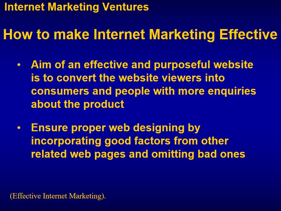 How to make Internet Marketing Effective