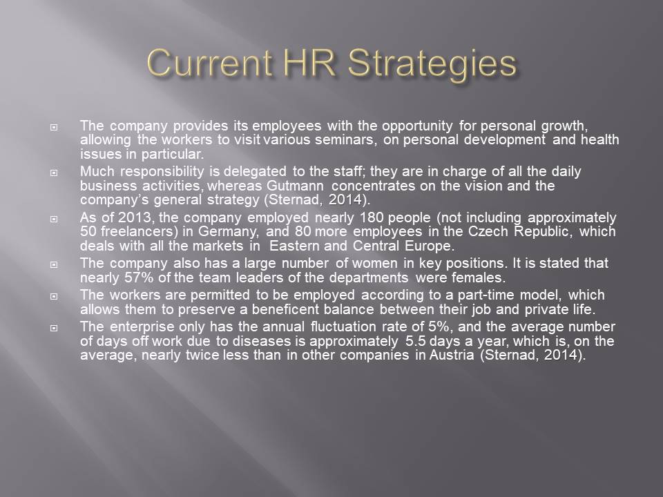 Current HR Strategies