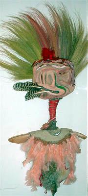 “Grimace Kachina” by Gertrude Brown exhibited at Bates Art Center.