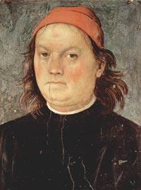 Pietro Perugino, self-portrait in Collegio del Cambio, Perugia