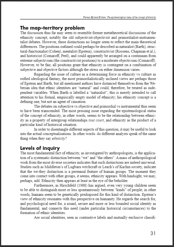 Screenshot of a page from Erikson’s article used in the work.