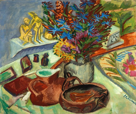 Ernst Ludwig Kirchner, Still Life with Jug and African Bowl, 1912