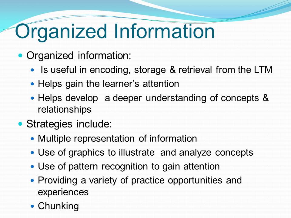 Organized Information