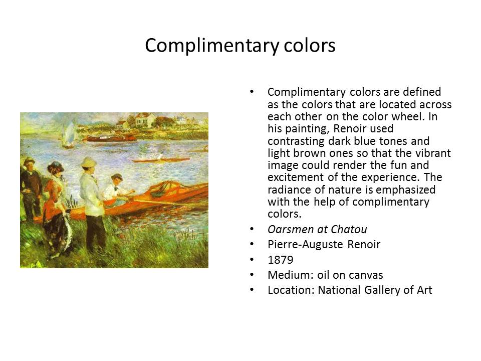 Complimentary colors