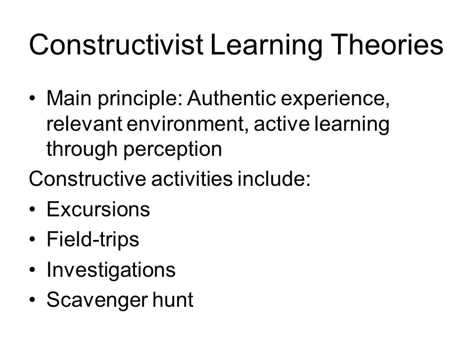 Constructivist Learning Theories