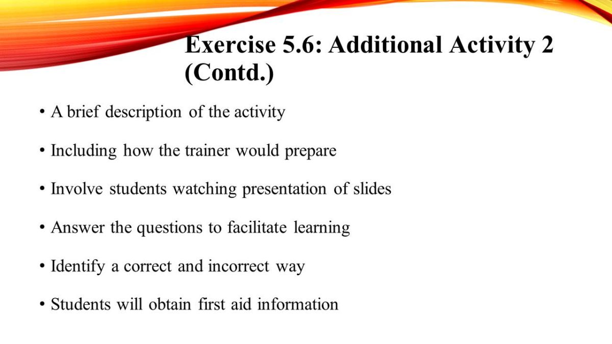 Exercise 5.6: Additional Activity 2