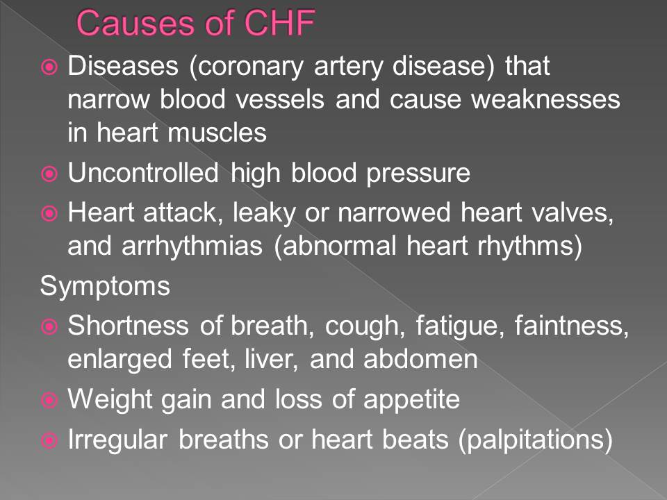 Causes of CHF