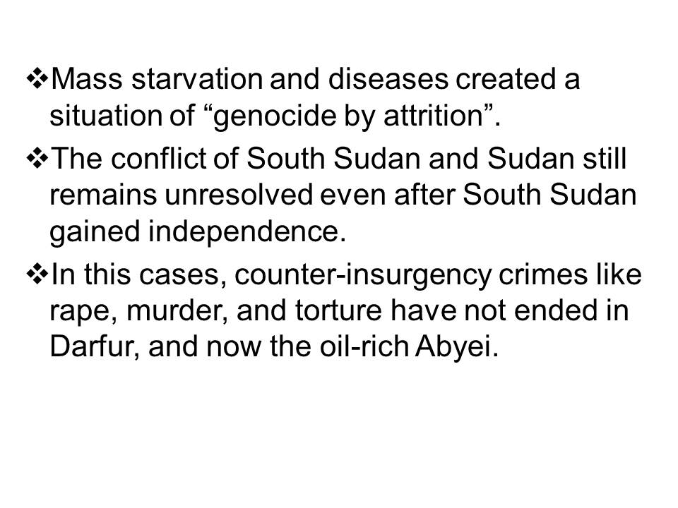 Counter-insurgency Genocide Claims
