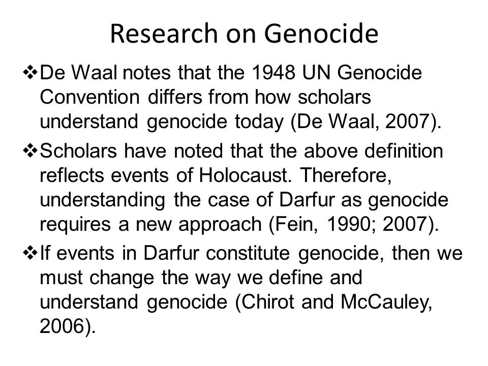 Research on Genocide