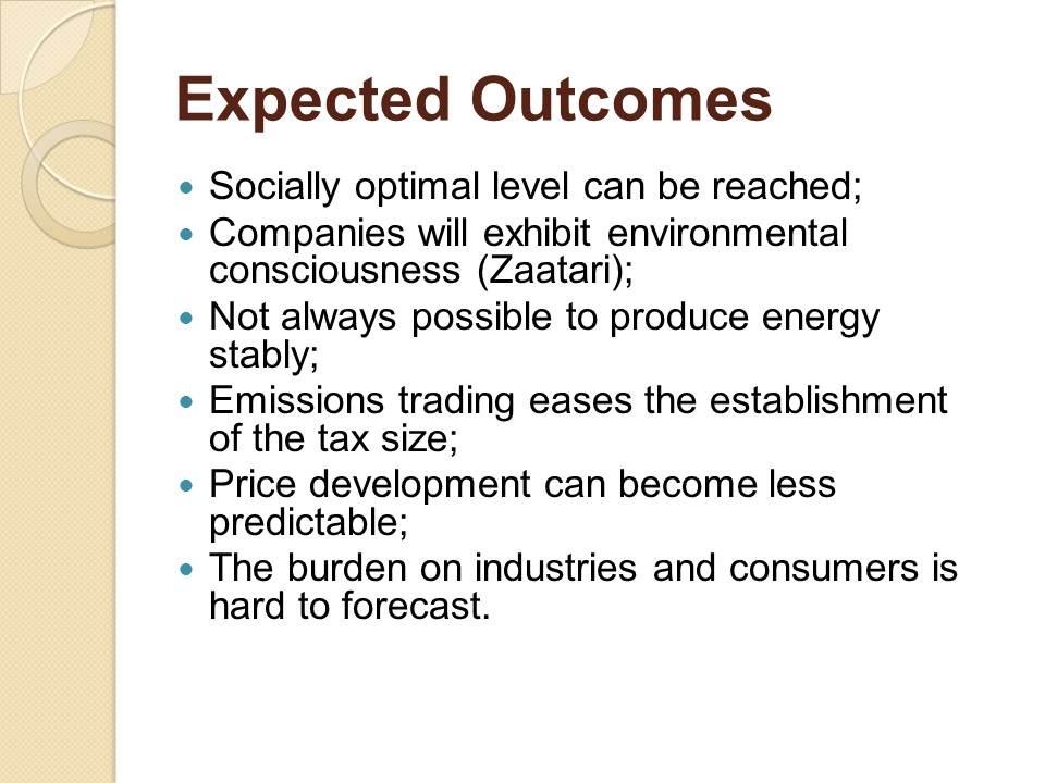 Expected Outcomes