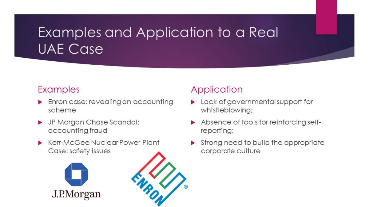 Examples and Application to a Real UAE Case
