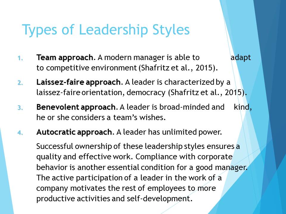 Types of Leadership Styles