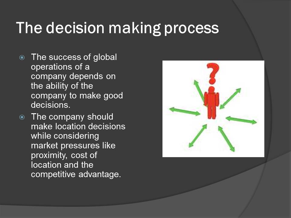 The decision making process