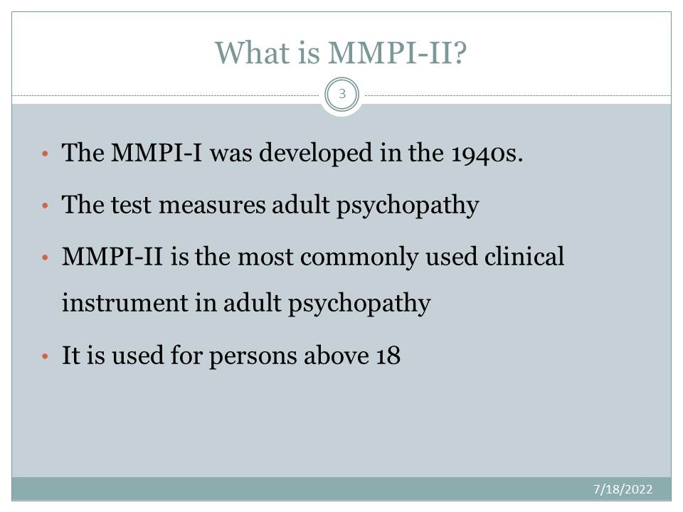 mmpi personality test online