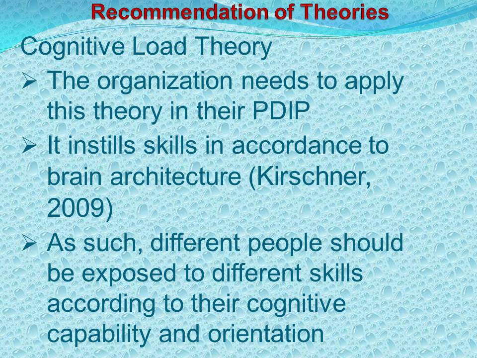 Recommendation of Theories
