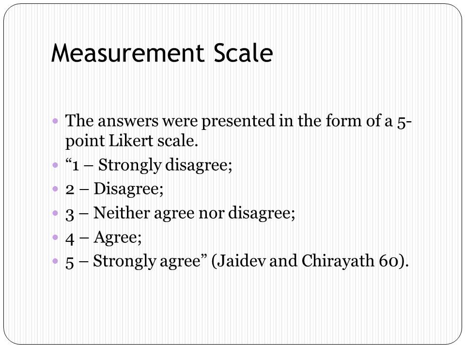Measurement Scale