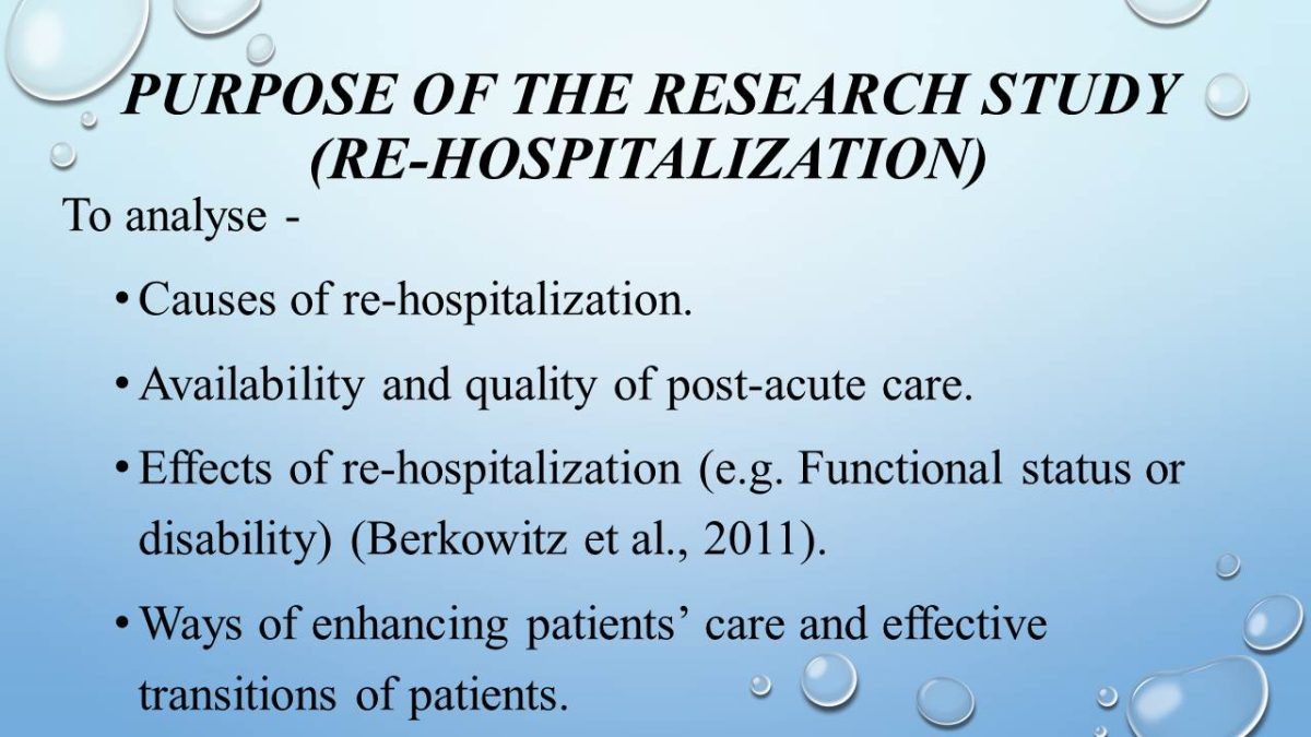 Purpose of the Research Study (Re-hospitalization)