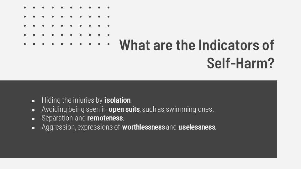 What are the Indicators of Self-Harm?