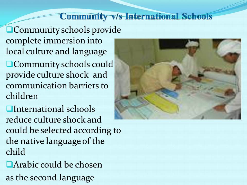 Community v/s International Schools