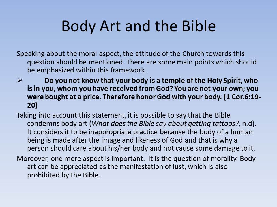 Body Art and the Bible