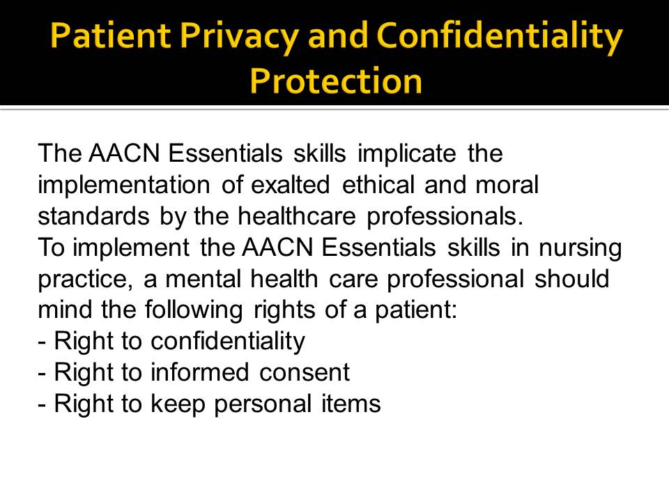 Patient Privacy and Confidentiality Protection