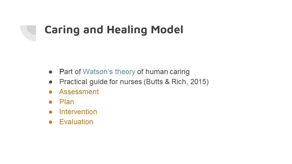 Caring and Healing Model
