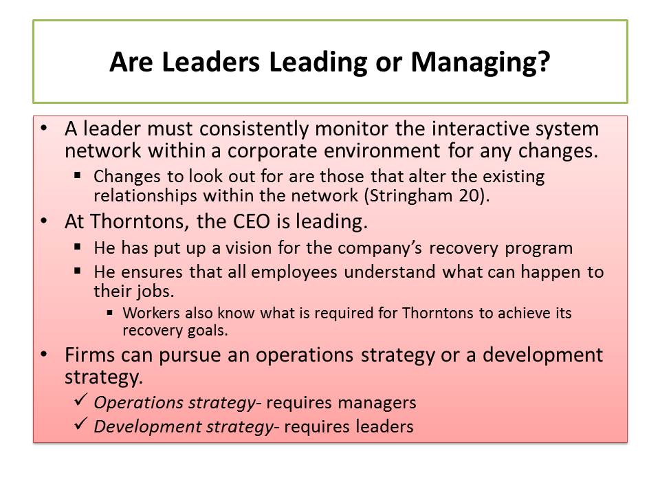 Are Leaders Leading or Managing?
