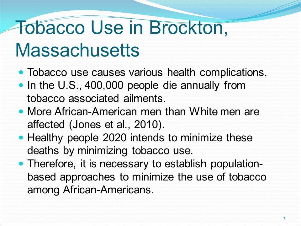 Tobacco Use in Brockton, Massachusetts
