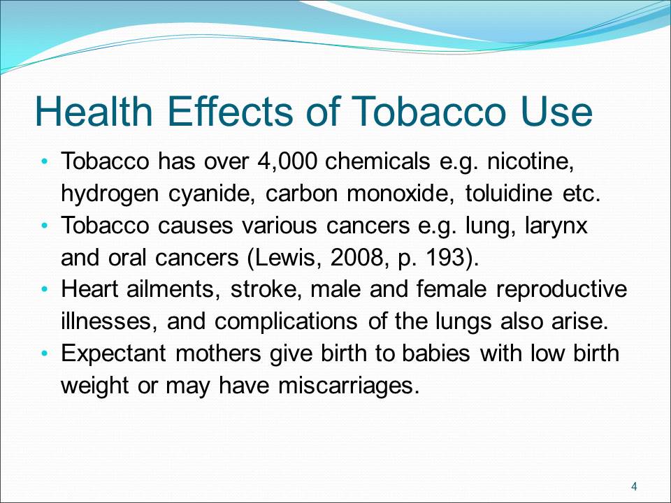 Health Effects of Tobacco Use
