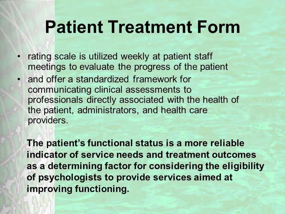 Patient Treatment Form