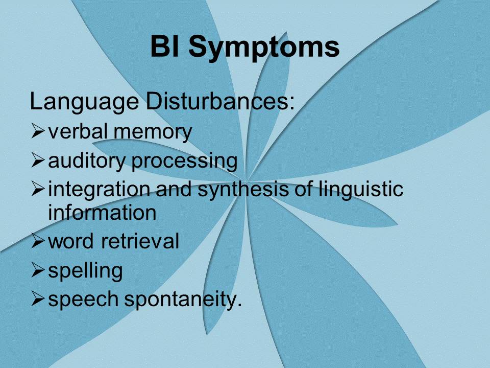 BI Symptoms