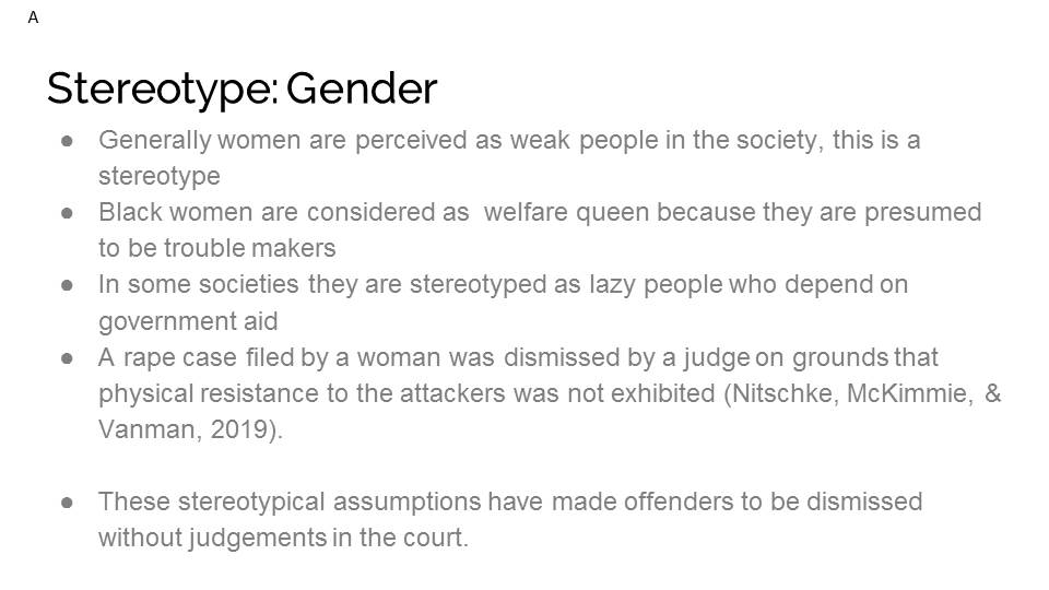 Stereotype: Gender