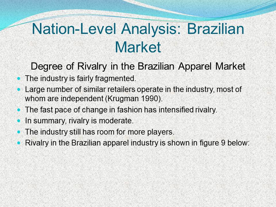 Degree of Rivalry in the Brazilian Apparel Market