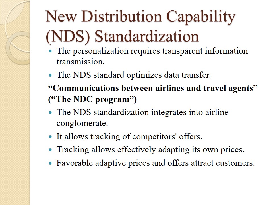 New Distribution Capability (NDS) Standardization