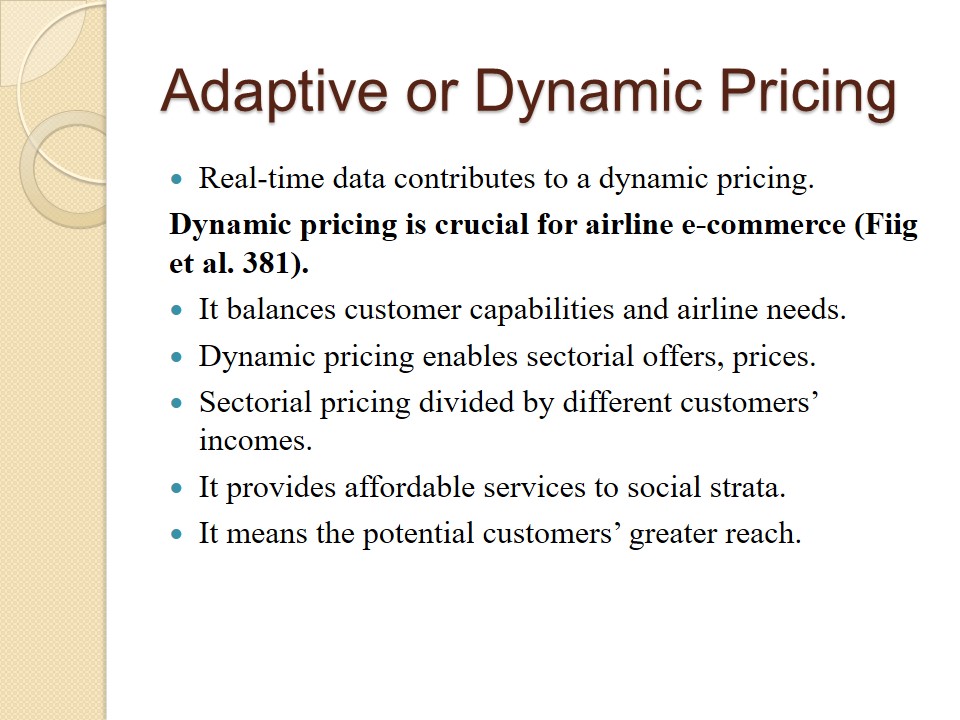 Adaptive or Dynamic Pricing