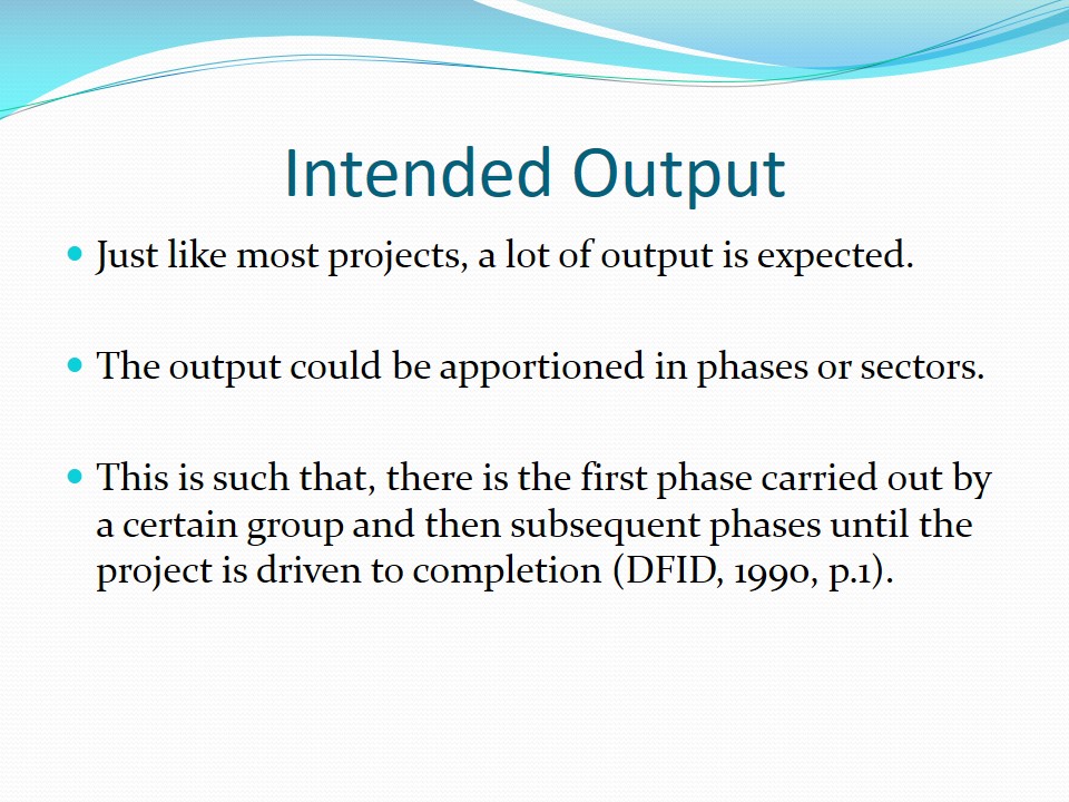 Intended Output