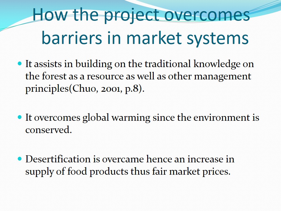 How the project overcomes barriers in market systems