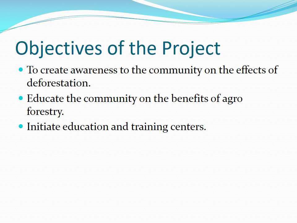 Objectives of the Project