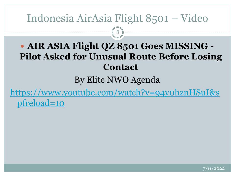 Indonesia AirAsia Flight 8501 – Video