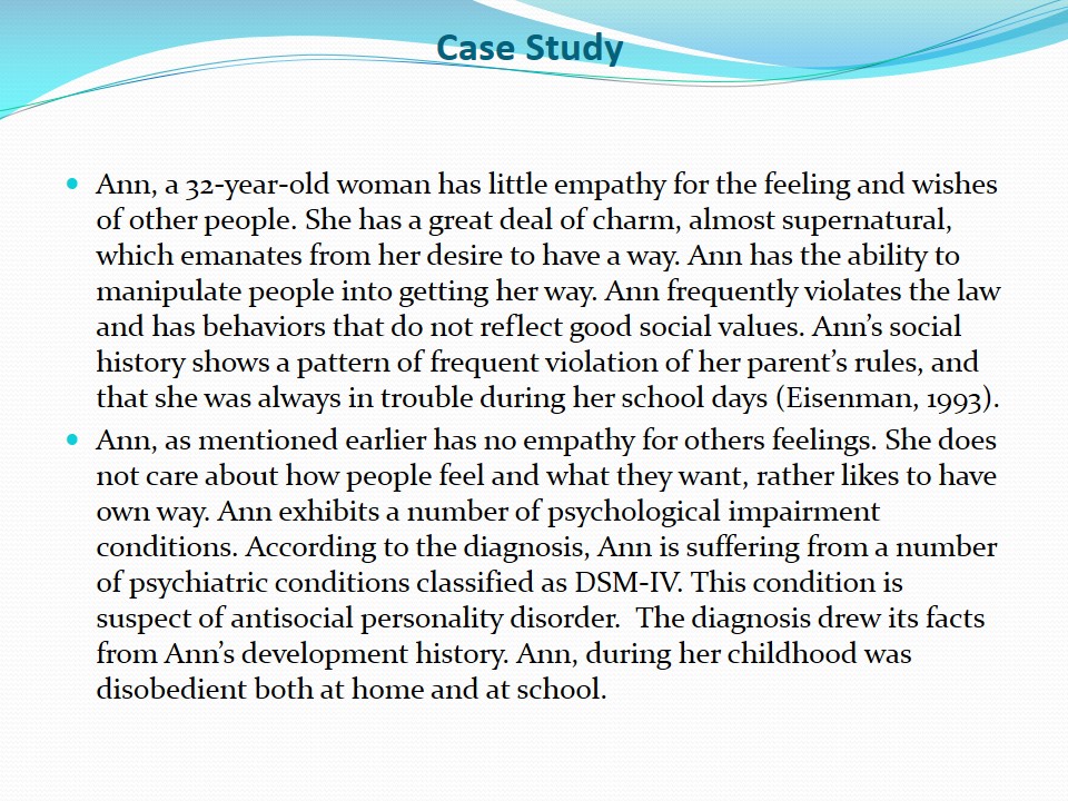 essay about personality disorder