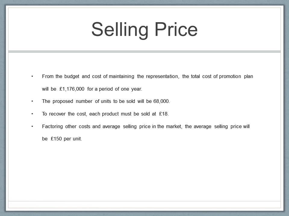 Selling Price