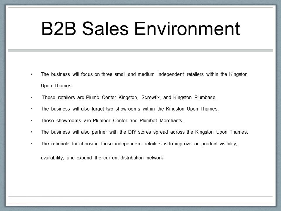 B2B Sales Environment