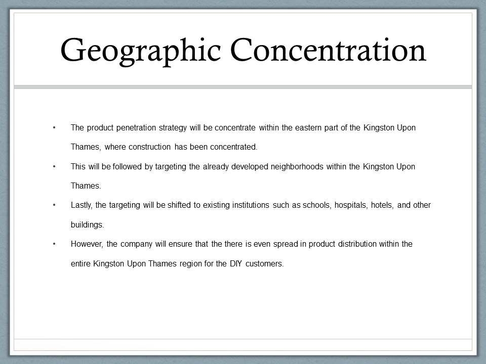Geographic Concentration