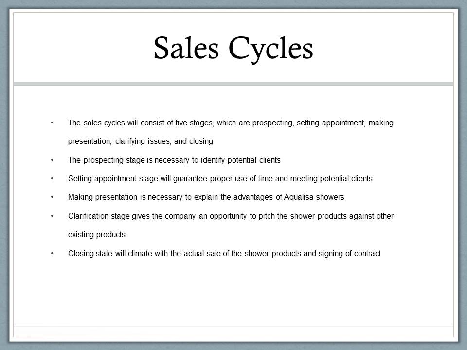 Sales Cycles