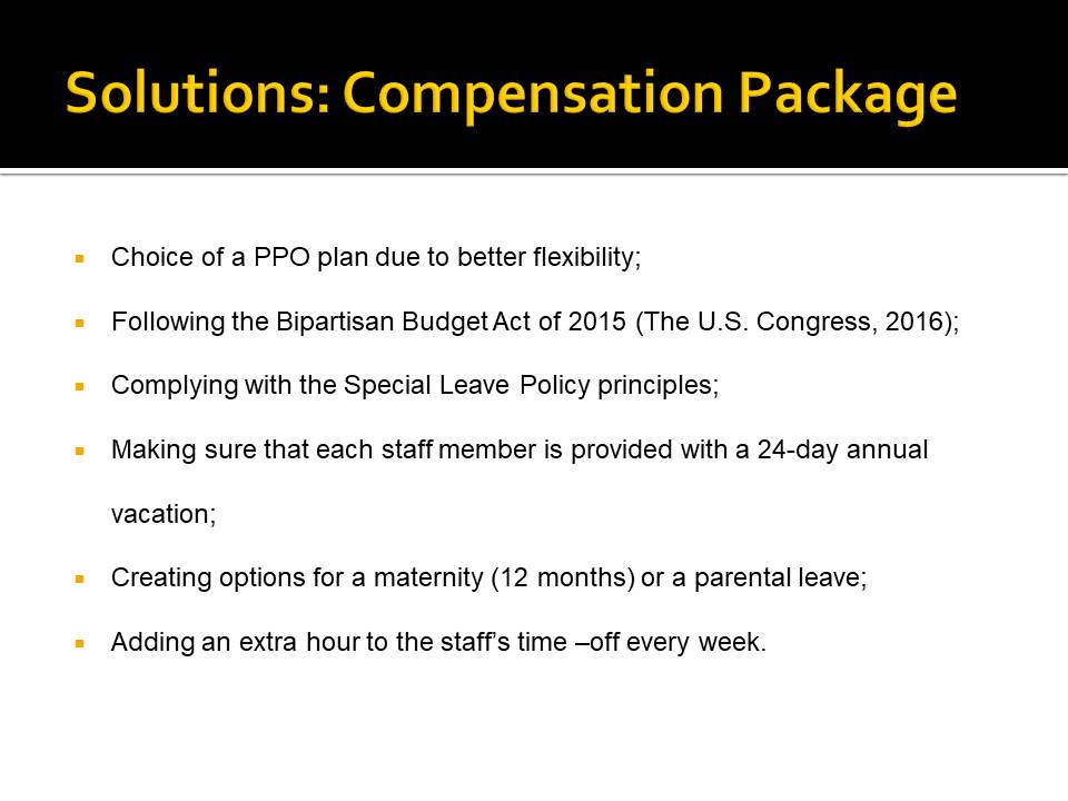 Solutions: Compensation Package