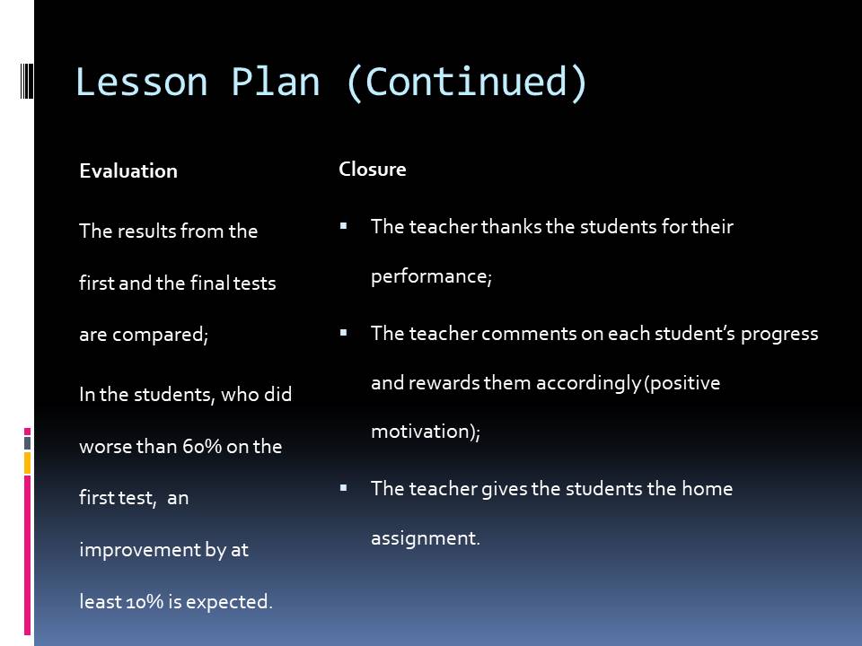Lesson Plan: Teach Lesson/Model